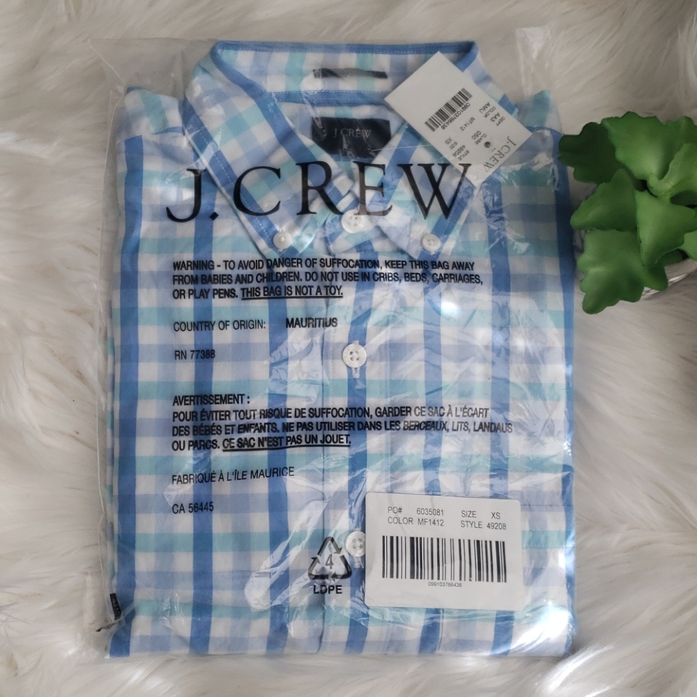 JCrew Slim Fit Baby Blue Casual Button Down Shirt